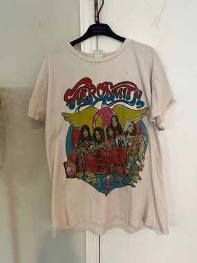 MadeWorn Aerosmith tee with glitter effect at top small
